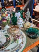 A selection of various ceramics including Worcester, Doulton, Lambeth, etc, some A/F