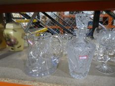 A set of 6 Edinburgh crystal goblets and other glassware