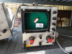 A Telequipment oscilloscope and a Volt meter