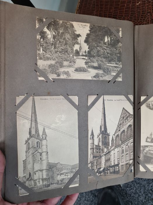 Two albums of old postcards, mainly of French Churches and interiors but also others, also two Frenc - Image 5 of 11