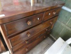 A Victorian mahogany chest of drawers, 47.5cm height and 48cm width