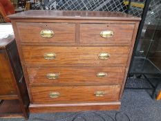 An Edwardian mahogany chest