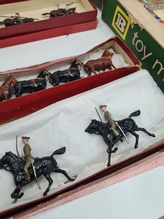 Vintage Britains 11th Hussars set No. 182 and Territorial Army Yeomanry set No. 159 - Image 3 of 8