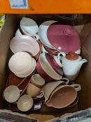 Several boxes of mixed china including Poole, etc