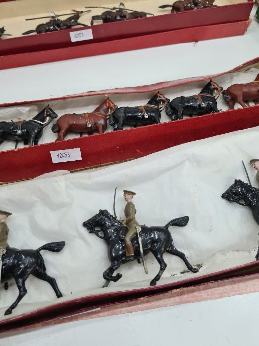 Vintage Britains 11th Hussars set No. 182 and Territorial Army Yeomanry set No. 159 - Image 2 of 8