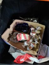 Box of glass and silver plate