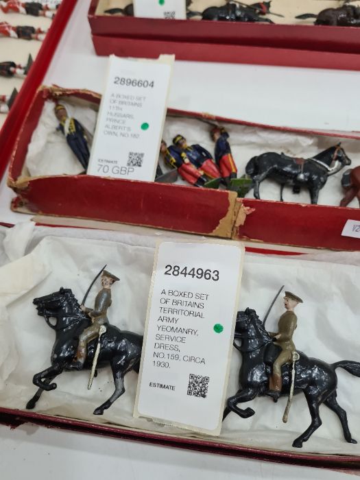 Vintage Britains 11th Hussars set No. 182 and Territorial Army Yeomanry set No. 159 - Image 6 of 8