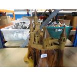 A wooden carved fantasy style castle