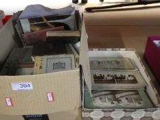 A small quantity of Stereoscopic cards GB and Worldwide and a small box of ephemera