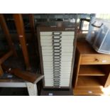 Two Bisley metal filing cabinets