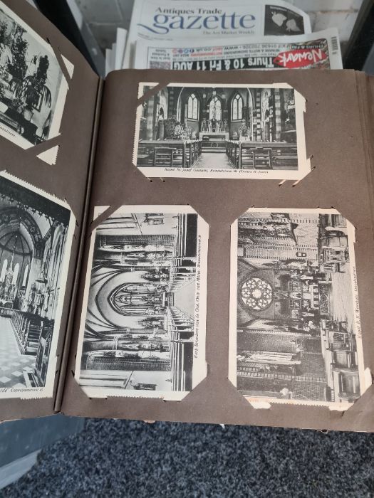 Two albums of old postcards, mainly of French Churches and interiors but also others, also two Frenc - Image 8 of 11