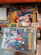 A quantity of Marvel comics to include Excalibur, X Men, Iron Man, etc, all in good condition in pla