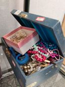 Jewellery containing costume jewellery and box of similar
