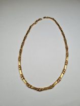 9ct yellow gold necklace, marked 375, 41cm, approx 23.64g