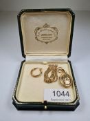 9ct yellow gold fine curblink necklace, 47cm, hung with a large oval 9ct gold locket marked 375, wit
