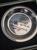 One limited edition sterling plates designed by James Wyeth, boxed with paperwork, certificate.