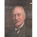Portrait of a Gentleman with moustach by Lance Calkin, R.A. (British 1859-1936) 76cm x 86cm, Oil pai
