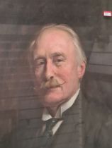 Portrait of a Gentleman with moustach by Lance Calkin, R.A. (British 1859-1936) 76cm x 86cm, Oil pai