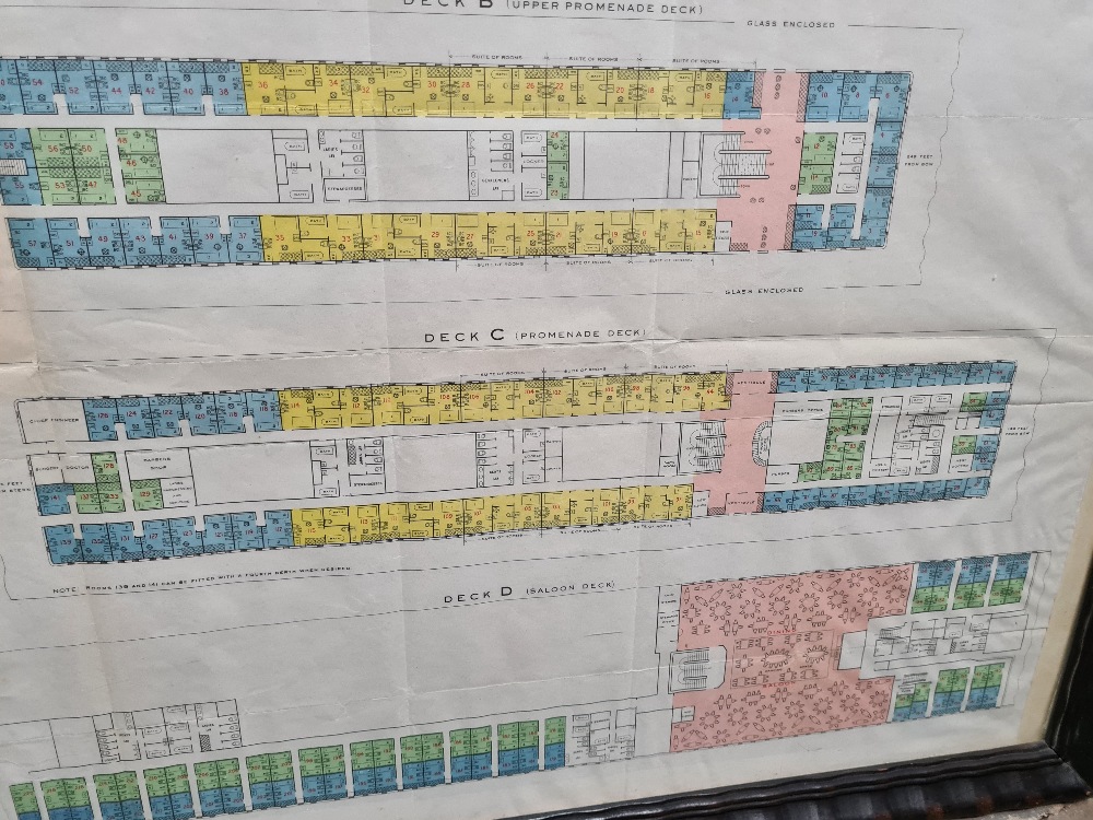 A deck plan for White Star Line R.M.S. Adriatic and a reproduction notice - Image 4 of 5