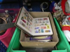A box of mixed postage stamps from around the World