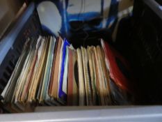 A small quantity of vinyl LP records and a quantity of 7" records, mainly 1970s