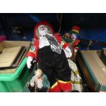 A box of mixed Clown figures, pictures, etc
