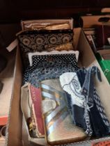 A beadwork handbag, beadwork purses and others