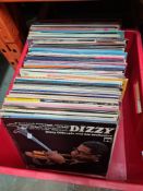 A tray of Easy Listening vinyl LP records, mainly 70s