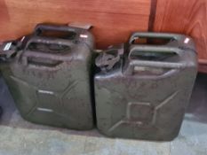 Two post war military Jerry cans