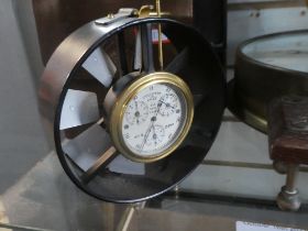 An unusual Short & Mason of London Anemometer, velocity in feet, used to determine wind speed, aroun