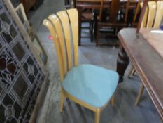 Antonio Sibau, Italy, a set of 6, 1970s/80s dining chairs having stick back