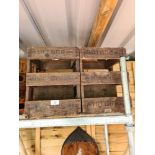 Four old beer crates