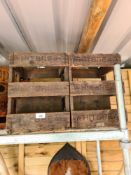 Four old beer crates