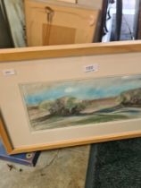 A picture by Caroline Hyde Brown of trees in landscape, pencil signed and various other pictures