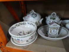 A quantity of Portmeirion tableware including lidded dishes