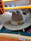 World War II Womens Land Army, a hat, berret and two arm bands