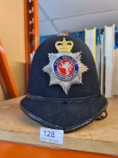 An original Policeman's helmet for the Civil Nuclear Constabulary, with the Queen's Crown and enamel