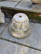 A pair of reconstituted garden urns of Victorian style