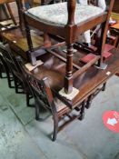A reproduction Jaycee drawer leaf refectory table and set of 8 matching chairs including 2 with open