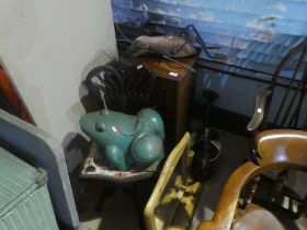 An early 20th Century revolving music chair and sundry