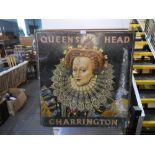 Stanley Chew, an oil painted pub sign for Queen's Head, Charrington, signed and dated 78