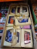 Playworn Matchbox, Corgi and similar die cast vehicles and a box of Models of Yesteryear die cast