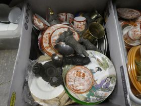 A large selection of china, glassware and collector's plates