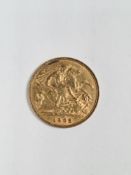 22ct yellow gold half Sovereign dated 1903, Edward VII and George and The Dragon, approx 4g