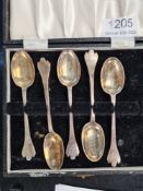 Five silver teaspoons