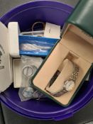 Selection mixed costume jewellery including boxed Beverly Hills Polo Club watch etc