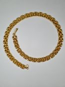 21K yellow gold fancy link necklace, matching Lot 1001, 47cm including clasp, marked 875, approx 53,