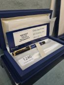 Pelikan M600 Blue Striated fountain pen, in fitted box