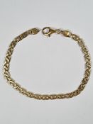 18ct yellow gold bracelet, approx 750, approx 20cm, 13.16g approx