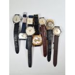 A quantity of vintage watches (8). To include makes such as Rodania, Paragon, NIGA, Eilenne, Orano,